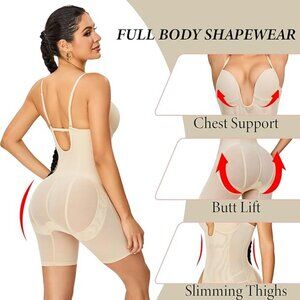 Backless Deep U Plunge Bodysuit